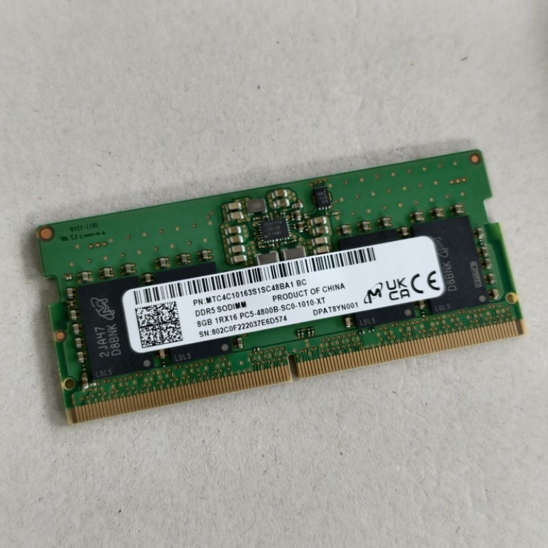 Micron DDR5 8GB 4800MHZ SODIMM / Memory RAM Laptop DDR5 Bekas Copotan Legion