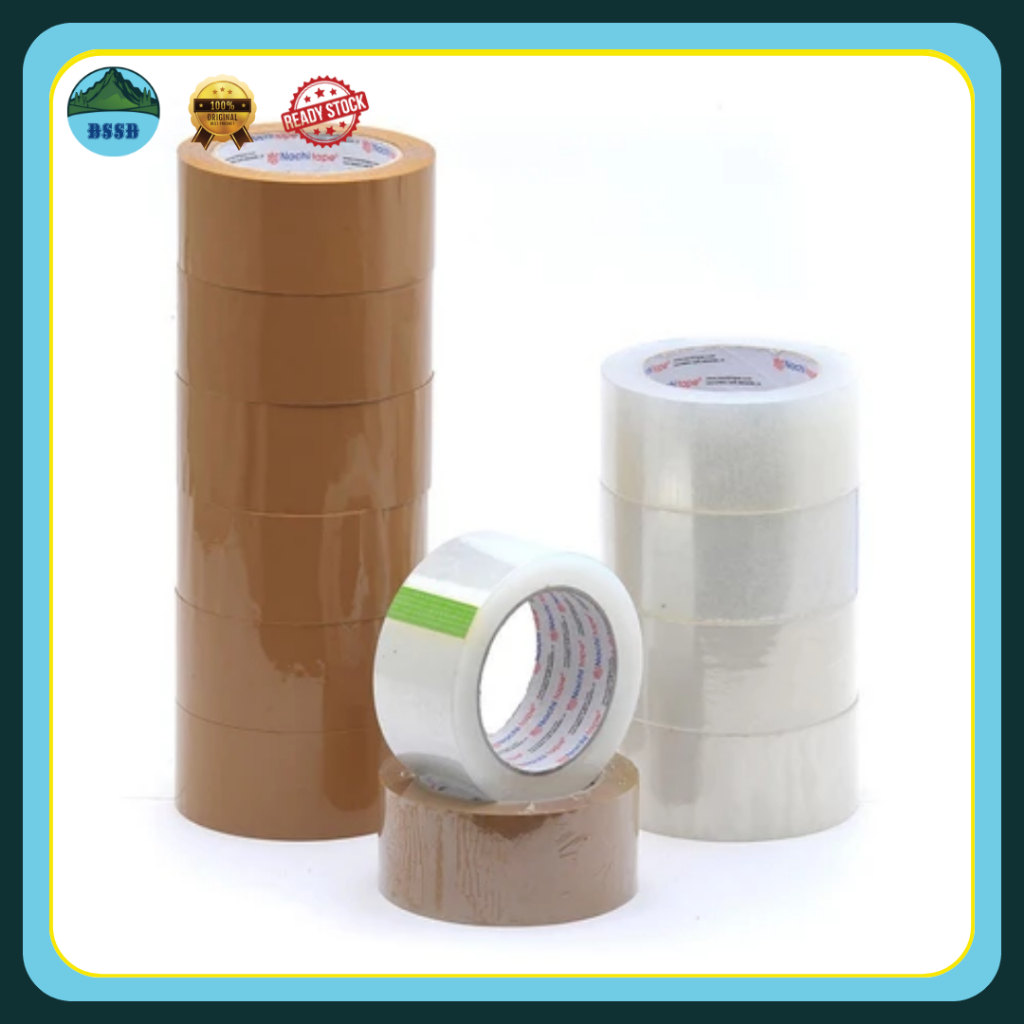 

( SLOP ) Lakban Nachi 2 Inch x 100 Yard | Isi 6 | 1 Slop | Lakban Coklat | Lakban Bening