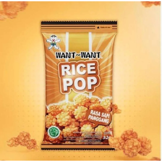 

Snack Want Want Rice Pop Popcorn Beras 52gr - Original / Barbeque / Sapi Panggang