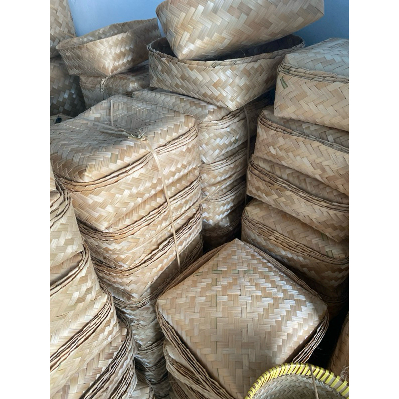 besek bambu 25x25 termurah,box catering makanan,hampers,dll