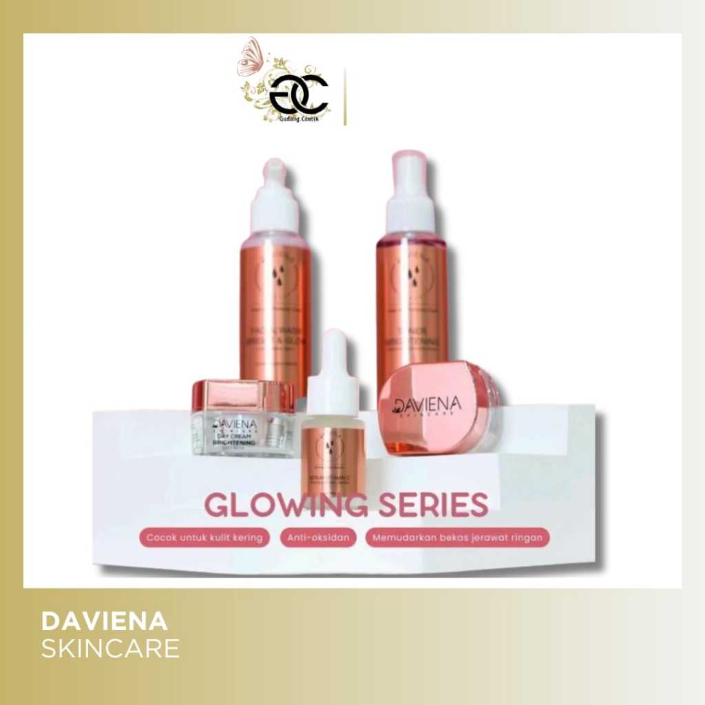 Daviena Skincare - Skincare Daviena Glow - Daviena Pink - Day Cream Daviena - Serum Daviena
