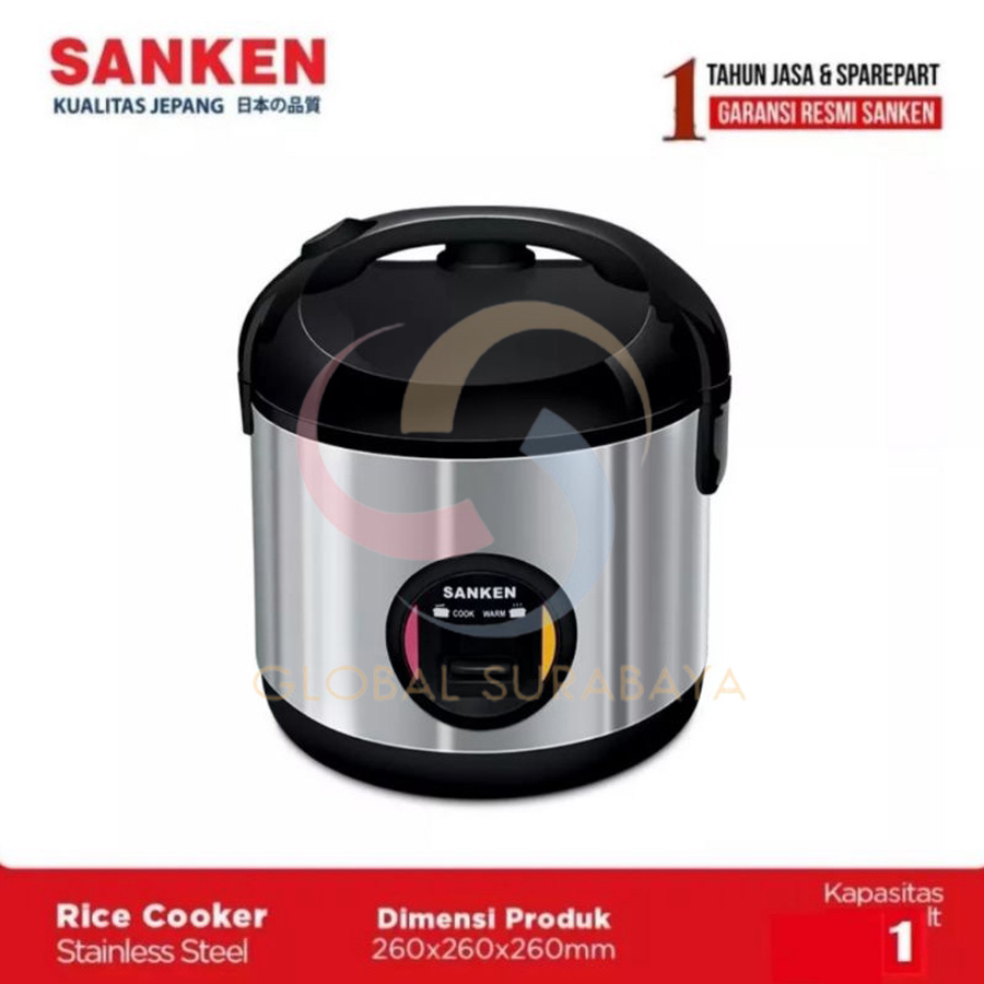 SANKEN SJ 203BK Rice Cooker SJ203BK Magic Com 1.0 Liter SJ 203 BK