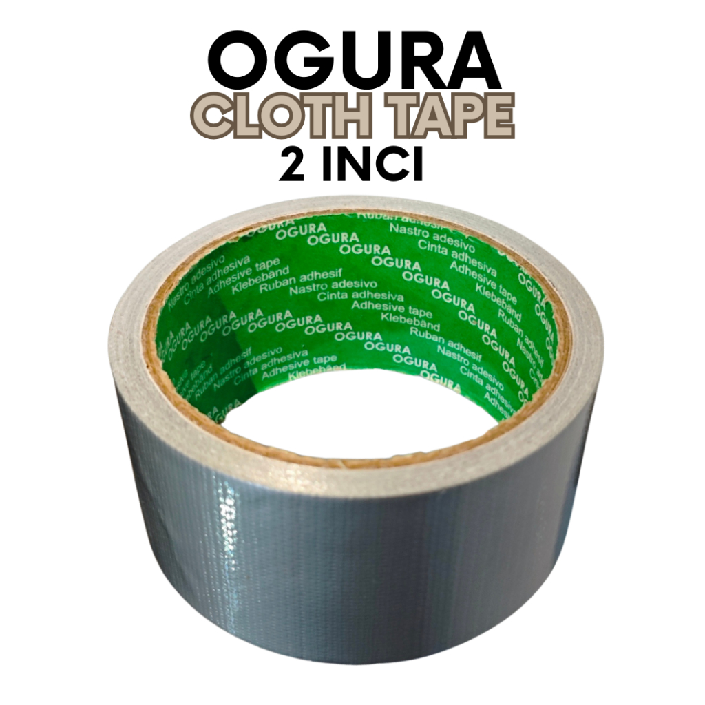 

OGURA Cloth Tape 2 Inci x 10 Silver lakban kain economis