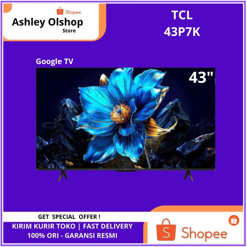 TCL 43 Inch Google TV TCL 43P7K 4K UHD TCL 43P7K QLED