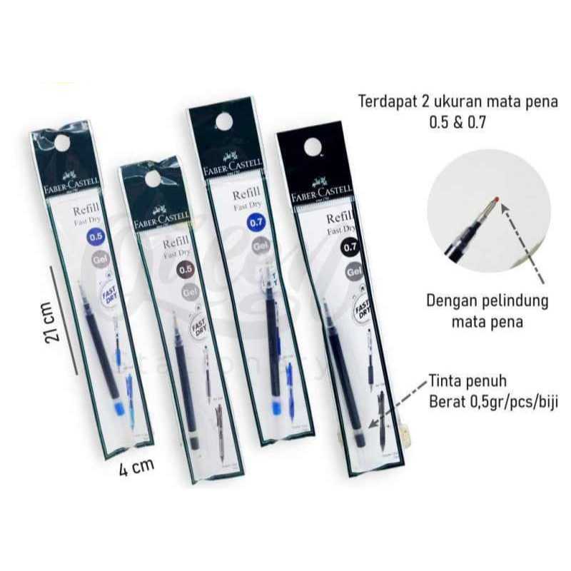 

Refill Pulpen Gel Pen FABER CASTELL FAST GEL 0.7MM TINTA HITAM