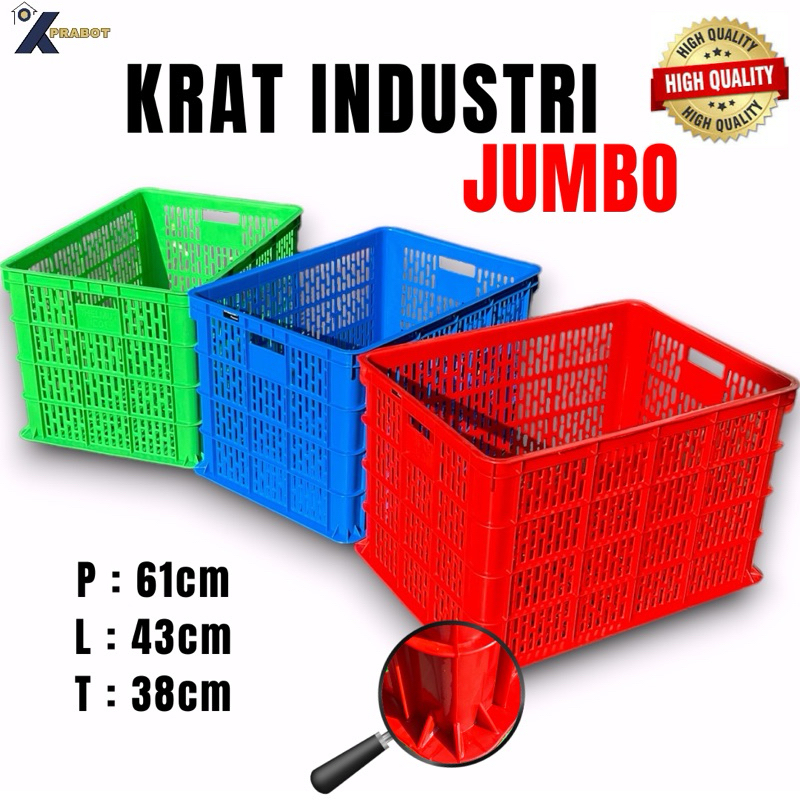 KRAT INDUSTRI 100 LITER JUMBO - KPRABOT / Krat Piring / krat Buah / Keranjang Pakaian / Krat Serbagu