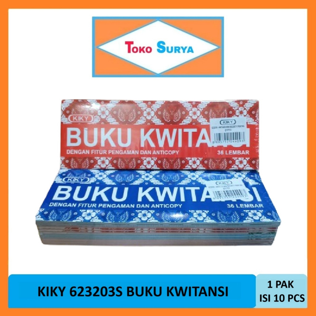 

KIKY Buku Kwitansi 623203S 1 Pak x 10 Pcs