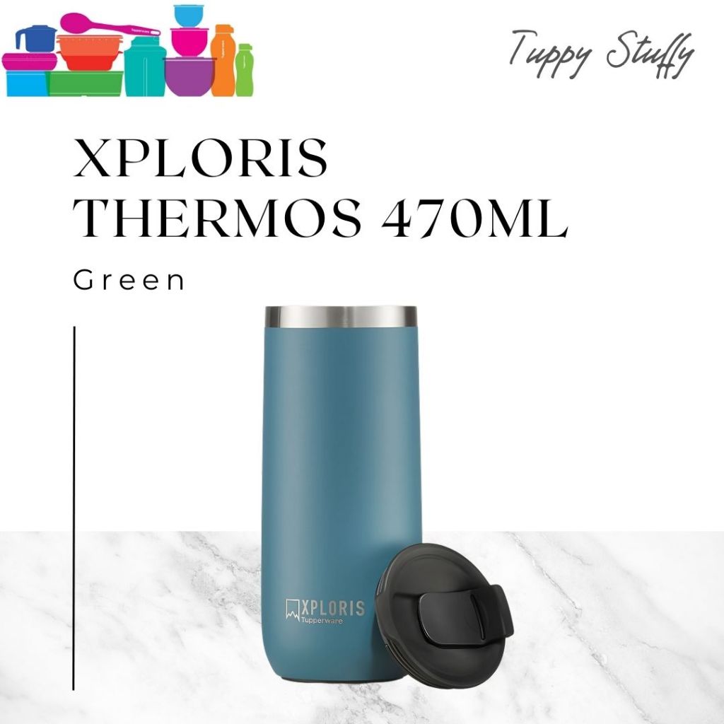 Tupperware Xploris Thermos 470ml  (1) | Termos Kopi Themos Kekinian