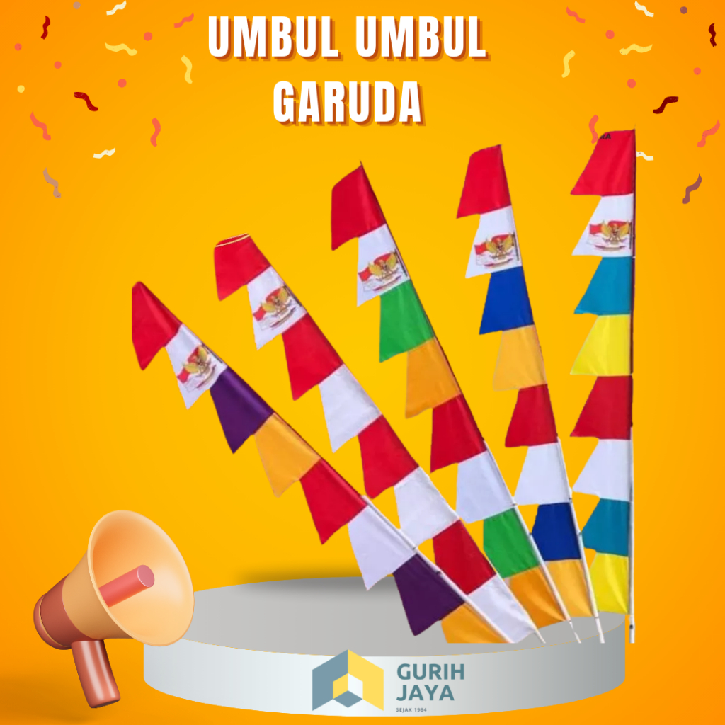 (20PCS) UMBUL UMBUL GARUDA 1 KODI WARNA WARNI