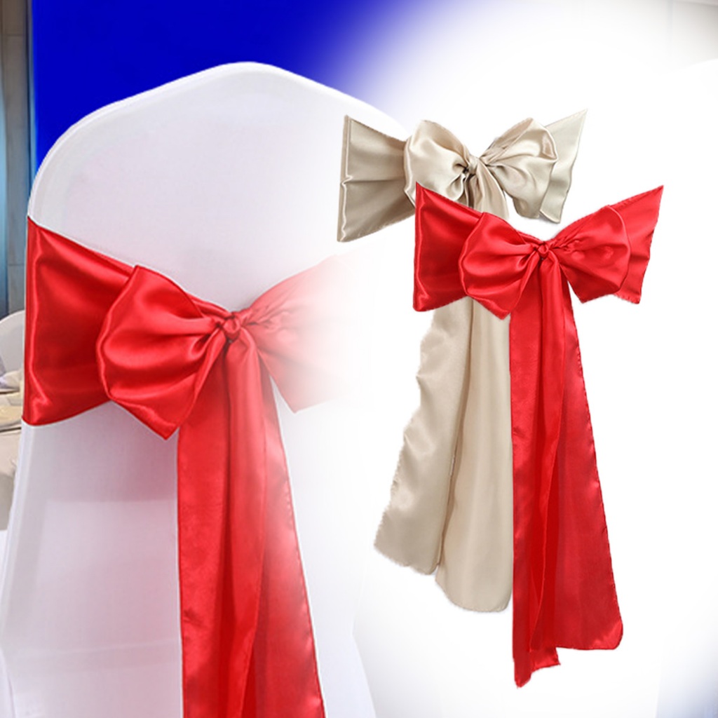 

Pita Kursi mengkilap Organdi Pita Sarung Kursi Dekorasi Pita Pesta Wedding Kain Pita Mewah