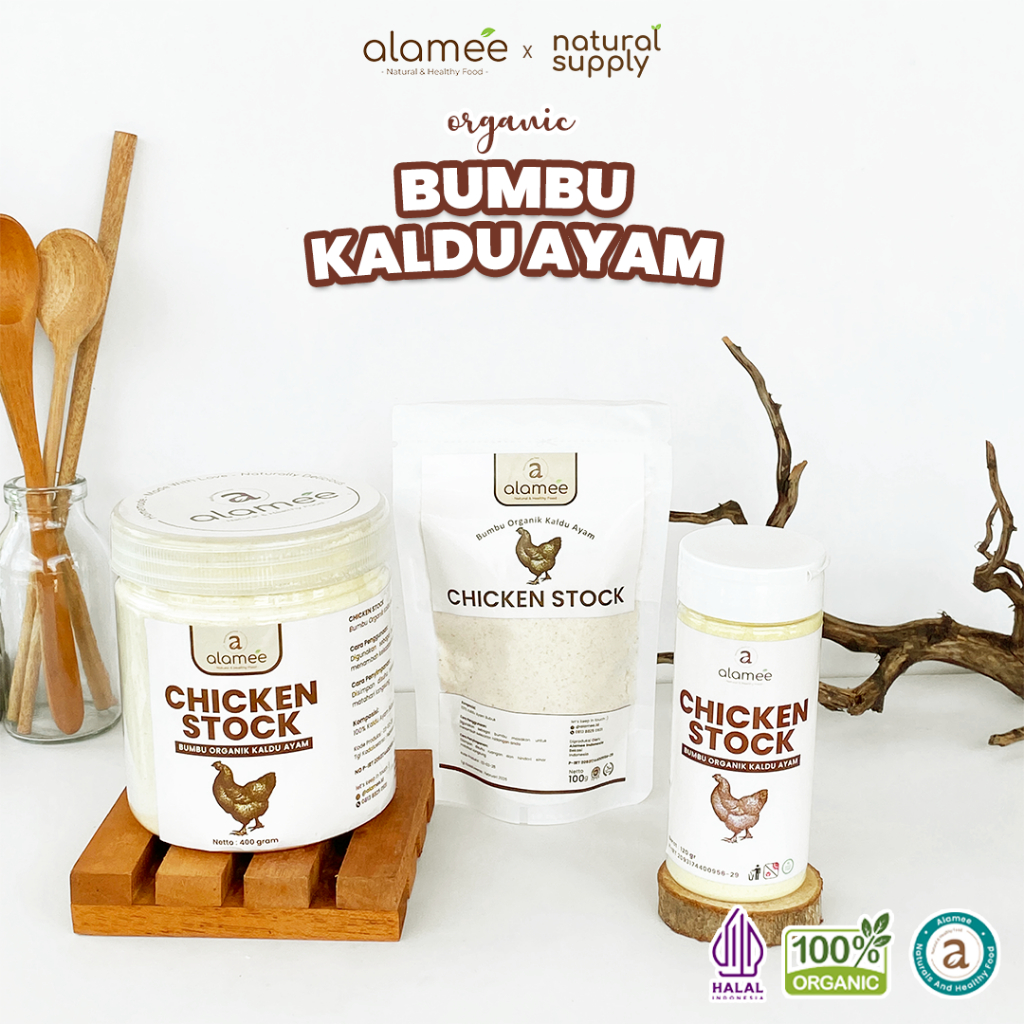 

ALAMEE Kaldu Ayam Bubuk Chicken Stock Powder Seasoning Non MSG Murni Bumbu Spice Seasoning naturalsupply