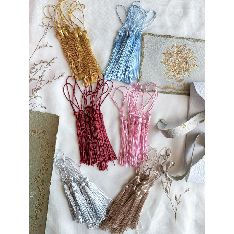 Tassel Rumbai [10pcs] | Tassel Murah | Hiasan Tassel Rumbai Gold