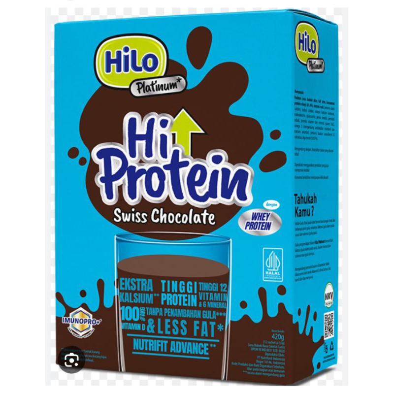 

Hilo protein 420 gram / hilo platinum coklat