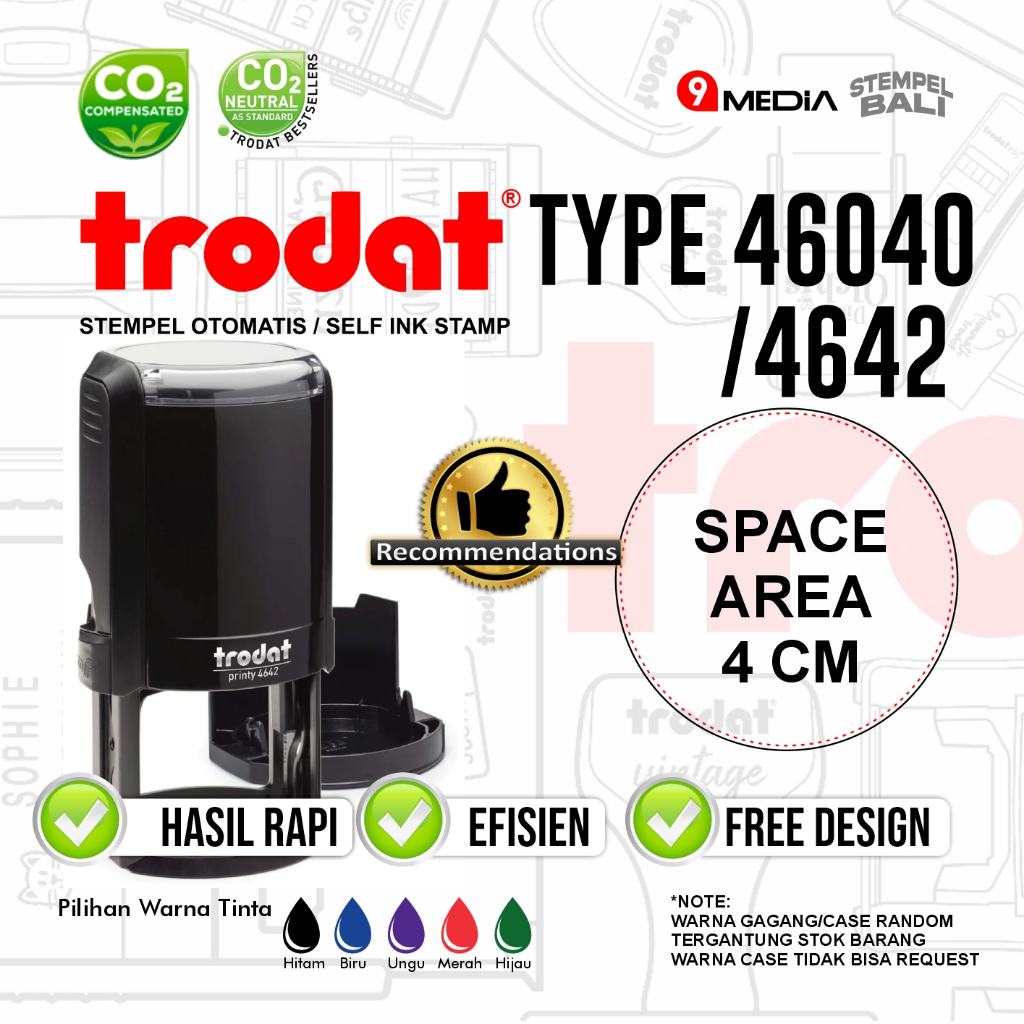 

STEMPEL TRODAT BULAT 4 CM TYPE46040/4642 COMPANY STAMP STEMPEL PERUSAHAAN CUSTOM SUKA SUKA DESAIN