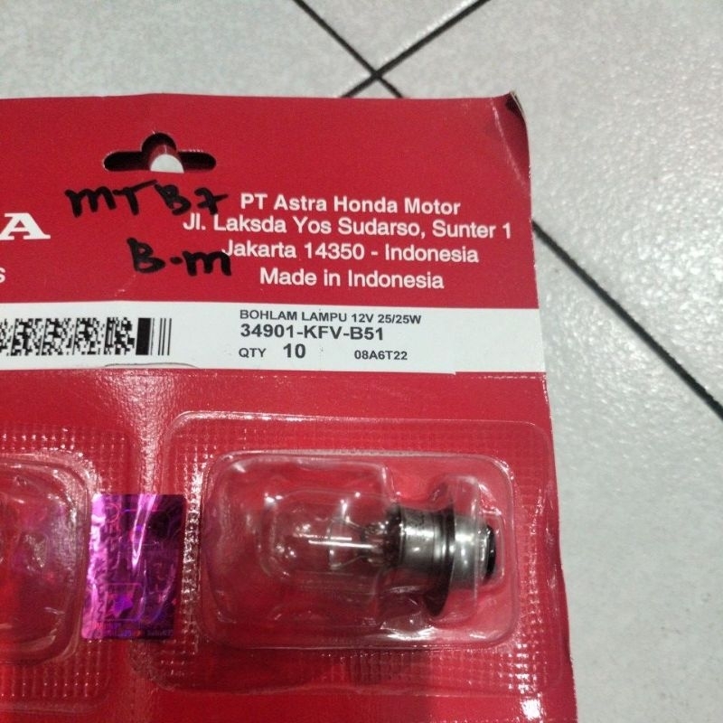 bola lampu bohlam depan all tipe motor original honda