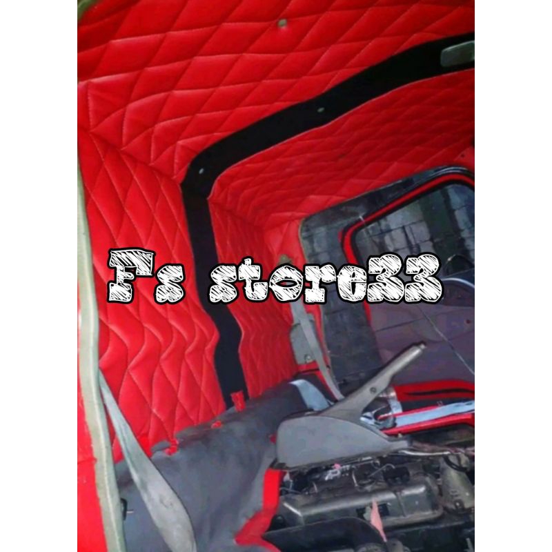 cover plafon atap mobil sanpai belakang jok mobil truk umplung,canter,ragasa model motif cod