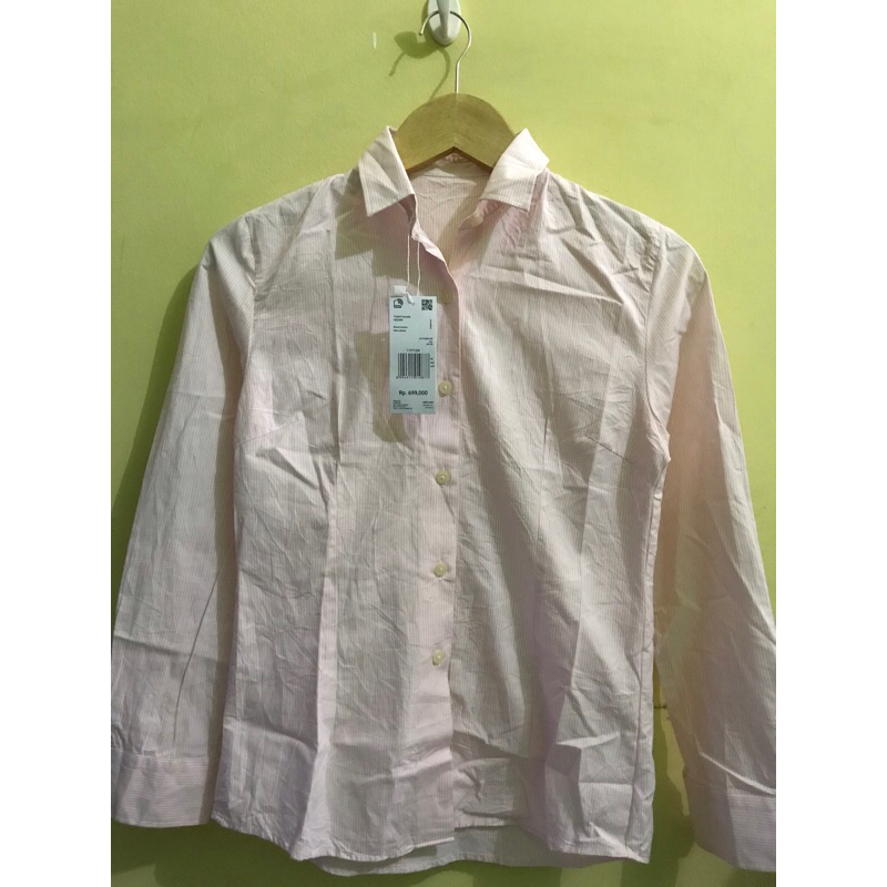 kemeja pink salur