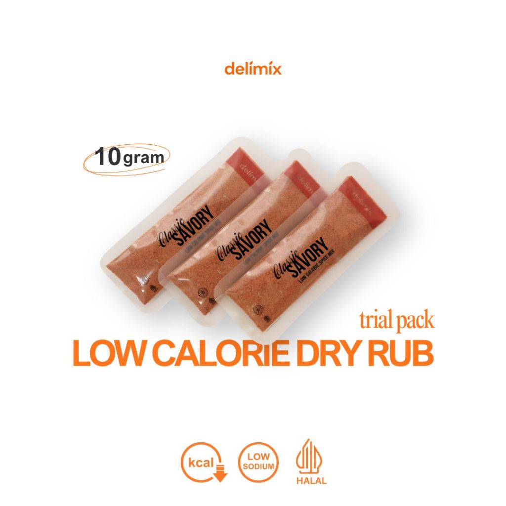 

TRIAL PACK 10gr Bundle 3 | Delimix Low Calorie Spice Mix | Dry Rub Serbaguna | Bumbu Marinasi | Rasa Classic Savory
