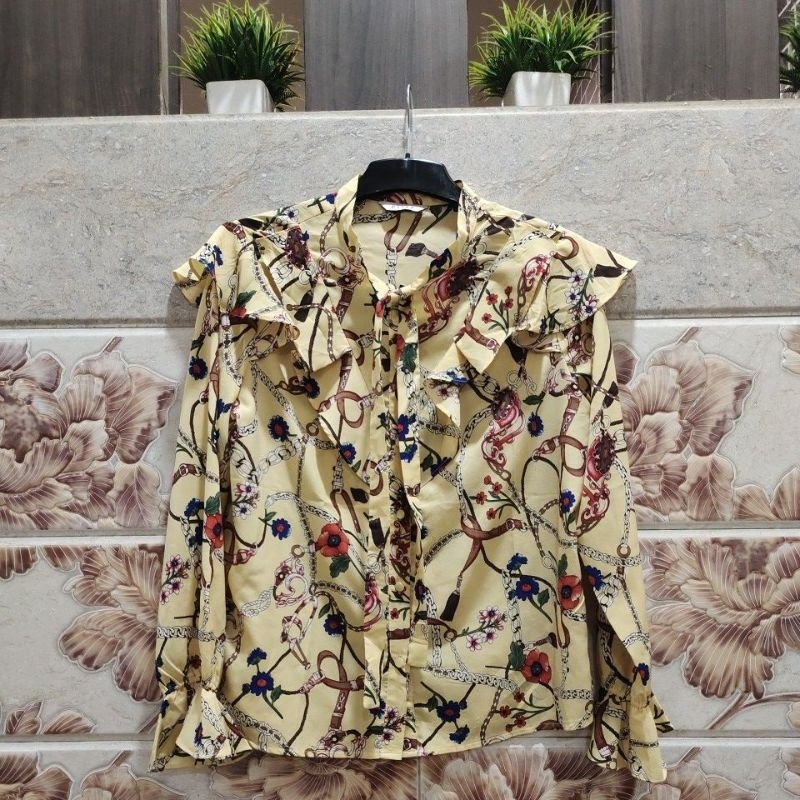 KEMEJA BLOUSE MOTIF RANTAI