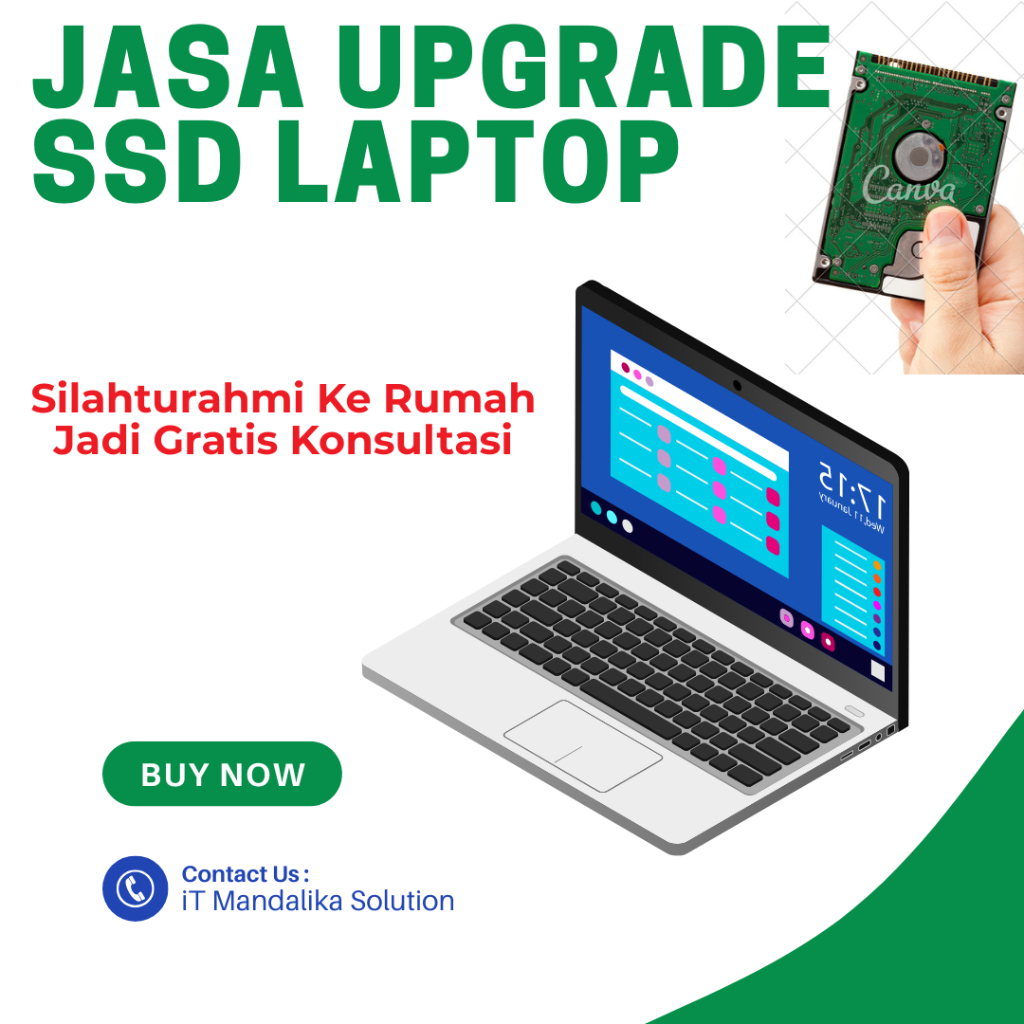 Jasa Upgrade dan Pasang SSD Laptop dan Komputer