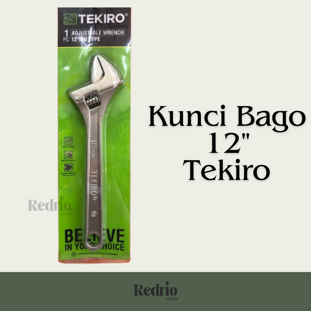 TEKIRO Kunci Inggris Kunci Bago Adjustable Wrench 8 / 10 / 12 Inch Inci ORI Tekiro