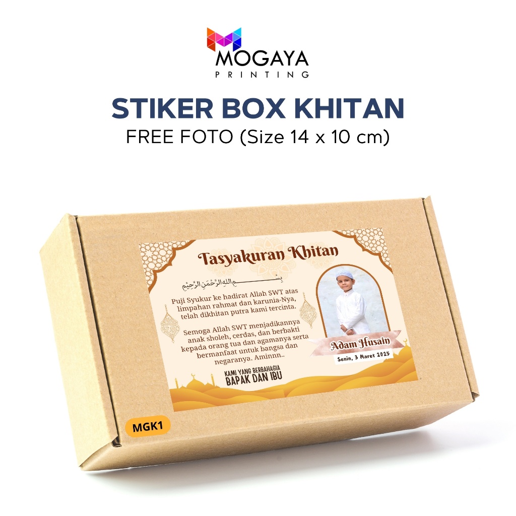 

MOGAYA PRINTING - Cetak Stiker Tasyakuran Khitan, Walimatul Khitan (MGK1)