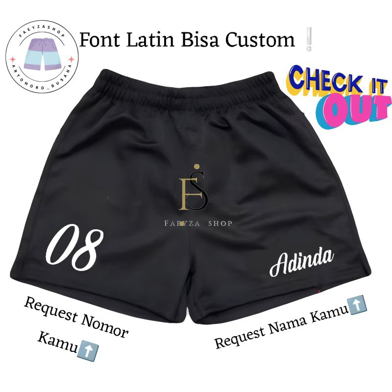 Celana Voli Custom Nama Nomor/ Request Nama dan Nomor/ Custom Nama Voli Cewek Cowok/ Custom Nama