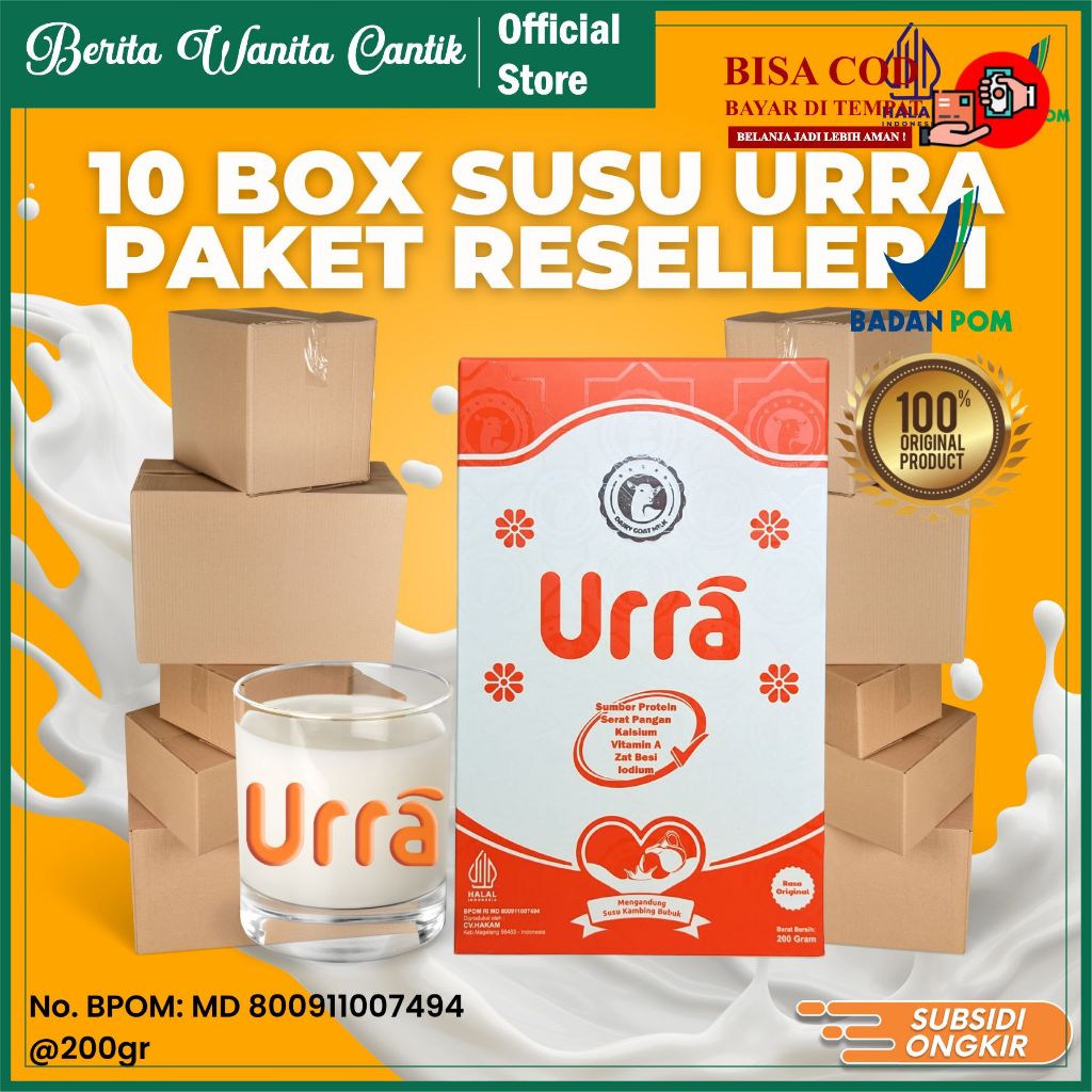 

URRA Susu Kambing Saneen Untuk Penambah Berat Badan & Tinggi Badan Anak (Paket 10 BOX)