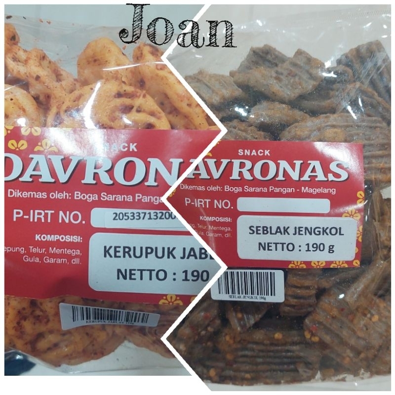

Kerupuk J4BL4Y & Jengkol 190gr Davronas / Camilan & Oleh Oleh Khas Magelang Jogja Solo