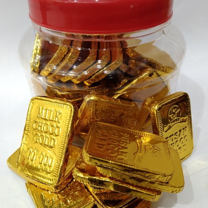 

coklat emas kotak 99,999 choco gold card 1 toples isi 50 pcs