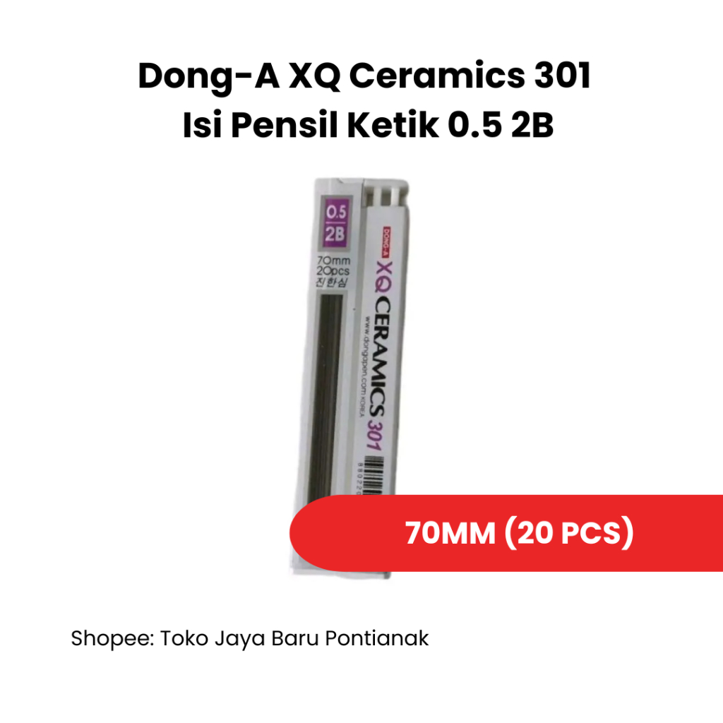 

Dong-A XQ Ceramics 301 Isi Mekanik Pensil / Isi Pensil Ketik 0.5 2B