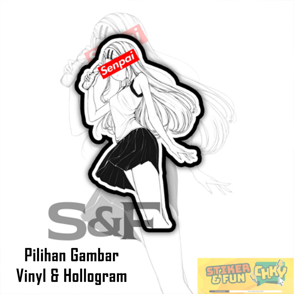 

Stiker Sticker Vinyl/Hollogram Laminasi JAPANESE SCHOOL GIRL SENPAI Vol 13