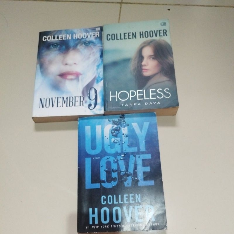 Novel Preloved Colleen Hoover Ugly Love, November 9, Hopeless, Losing Hope, Slammed