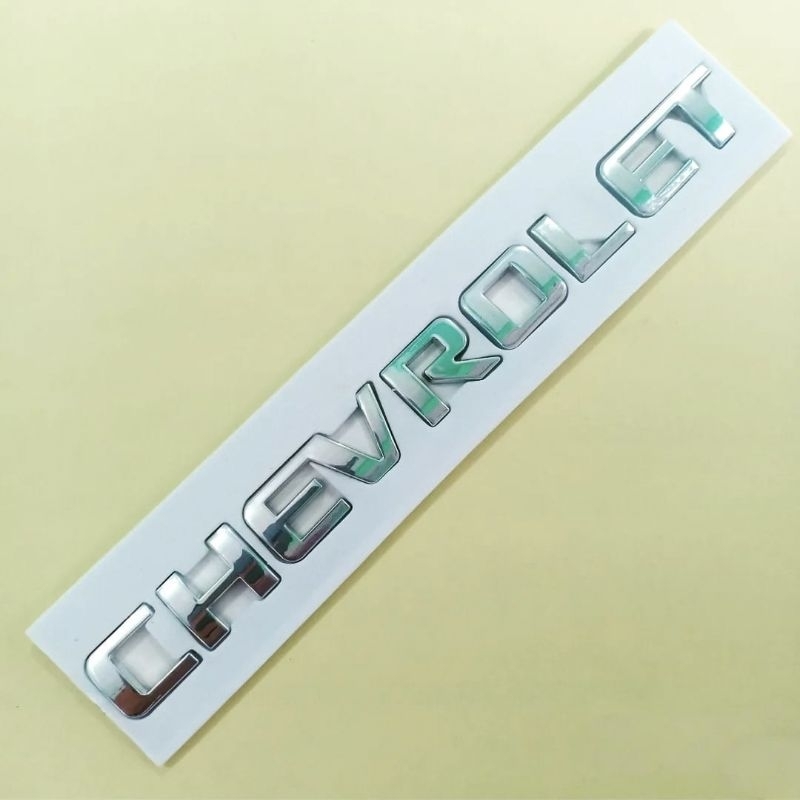 Emblem logo Chevrolet ukuran original bagasi silver chrome timbul untuk Colorado silverado spin spar