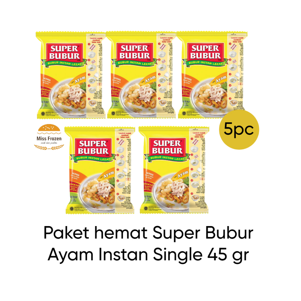 

Paket Hemat Super Bubur Ayam Instan 45 gr - Praktis & Lezat