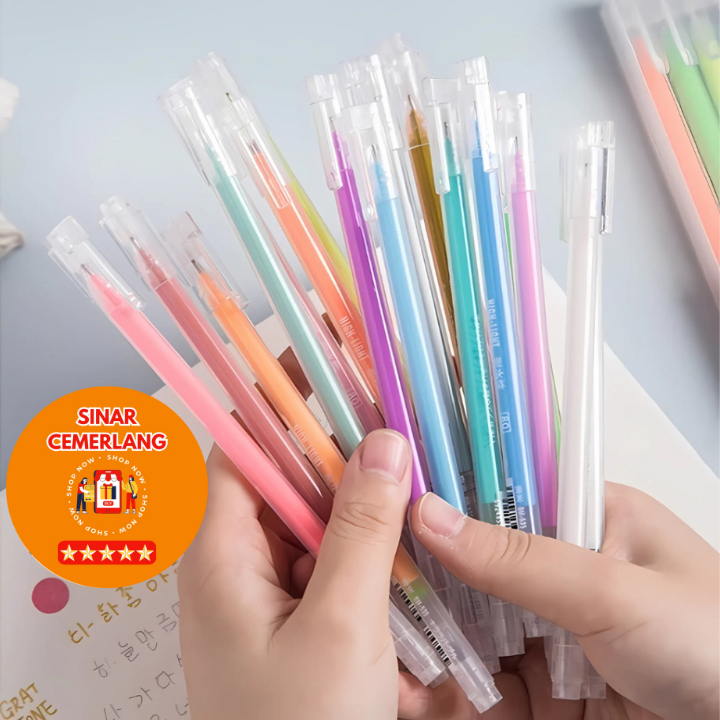 

SC Pena Glitter Metalik 0.5mm Pulpen Warna Warni Gold Colour Gel Pen Tinta Metallic Ballpoint Craftwork Scrapbook Silver White Gel Ink