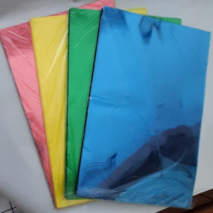

(1 Bungkus) Plastik Mika Jilid Murah Folio Bening dan Warna