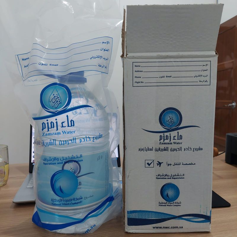 

AIR ZAMZAM 5 LITER 100% ASLI MURNI MATA AIR ZAMZAM