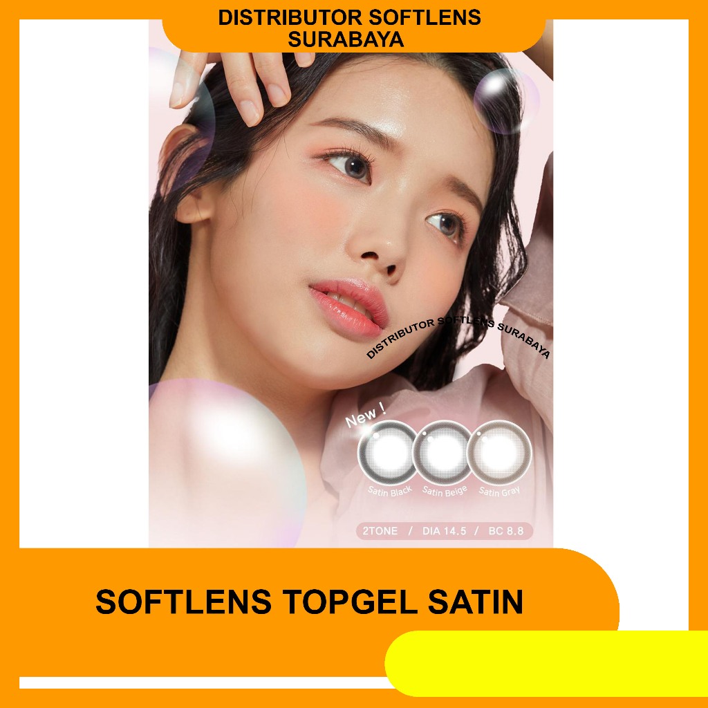 Softlens Topgel Satin Normal dan Minus 14,5MM ( -0,50 S/D -6,00 ) / Softlens Top Gel Satin / Soflens
