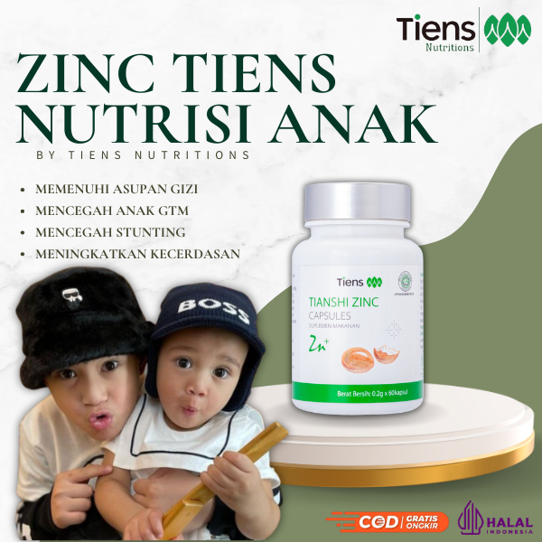 Tiens Zinc Capsules - Multivitamin Anak - Untuk Anak Stunting - Anak GTM - Suplemen Anak