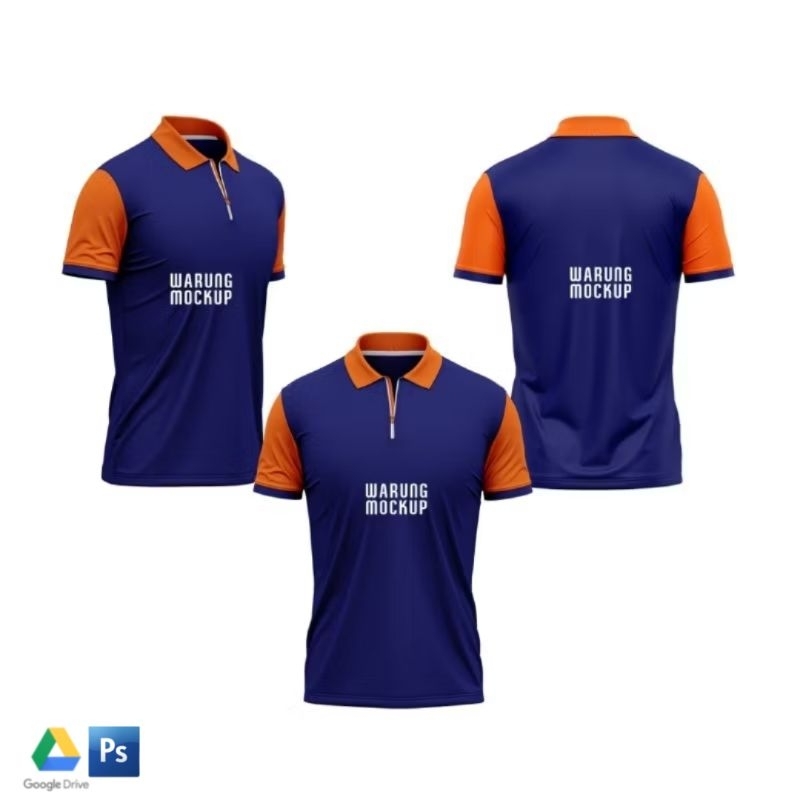 MOCKUP JERSEY POLO ZIPPER