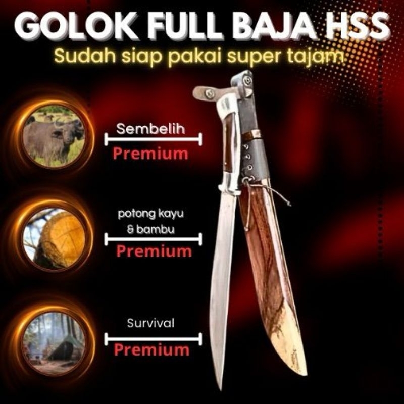 golok sembelih bahan baja HSS