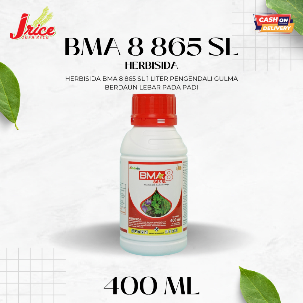 HERBISIDA BMA 8 865 SL 400 ML PENGENDALI GULMA BERDAUN LEBAR PADA PADI