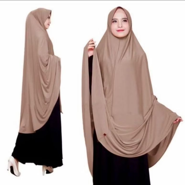 (Bisa COD) Hijab Instant Jumbo XXXXL Jersey Syar'i Kerudung Mukena Polos Ped Jilbab Kekinian Simpel 