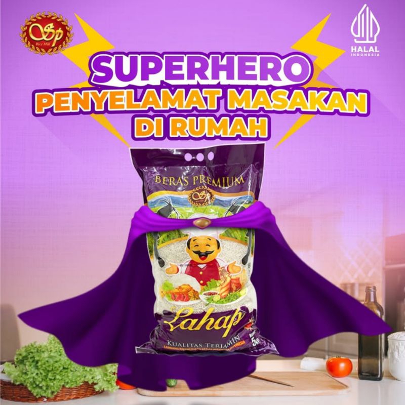 

Beras Premium Cap Lahap Lele 5kg/Beras Lahap Lele 5 kg/Beras Jawa Timur Cap Lahap 5kg