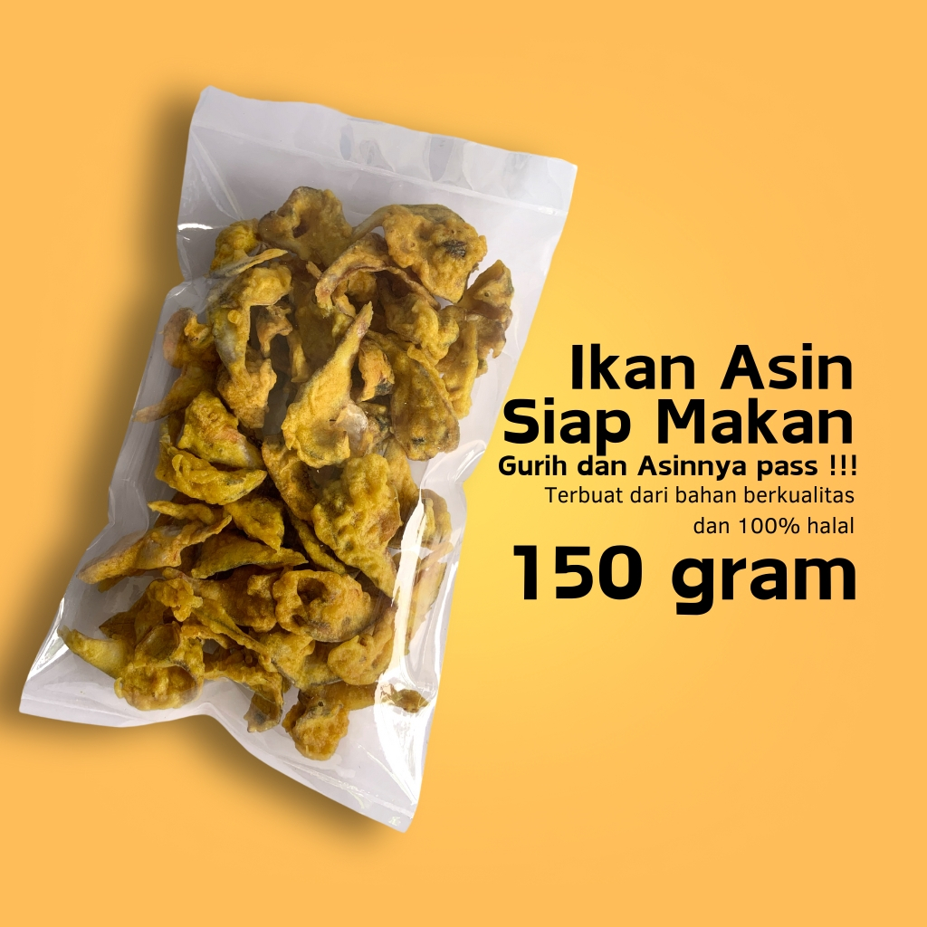 

Ikan Asin Bukmis Siap Makan 150 Gram - Gurih, Renyah, Siap Saji dan Praktis untuk Lauk atau Camilan