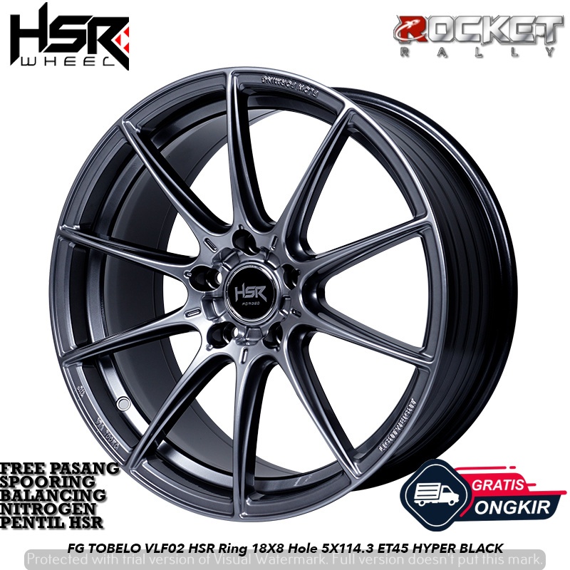 Velg Racing Original HSR Type FG TOBELO Ring 18 For Zenix Civic Expander Camry HRV
