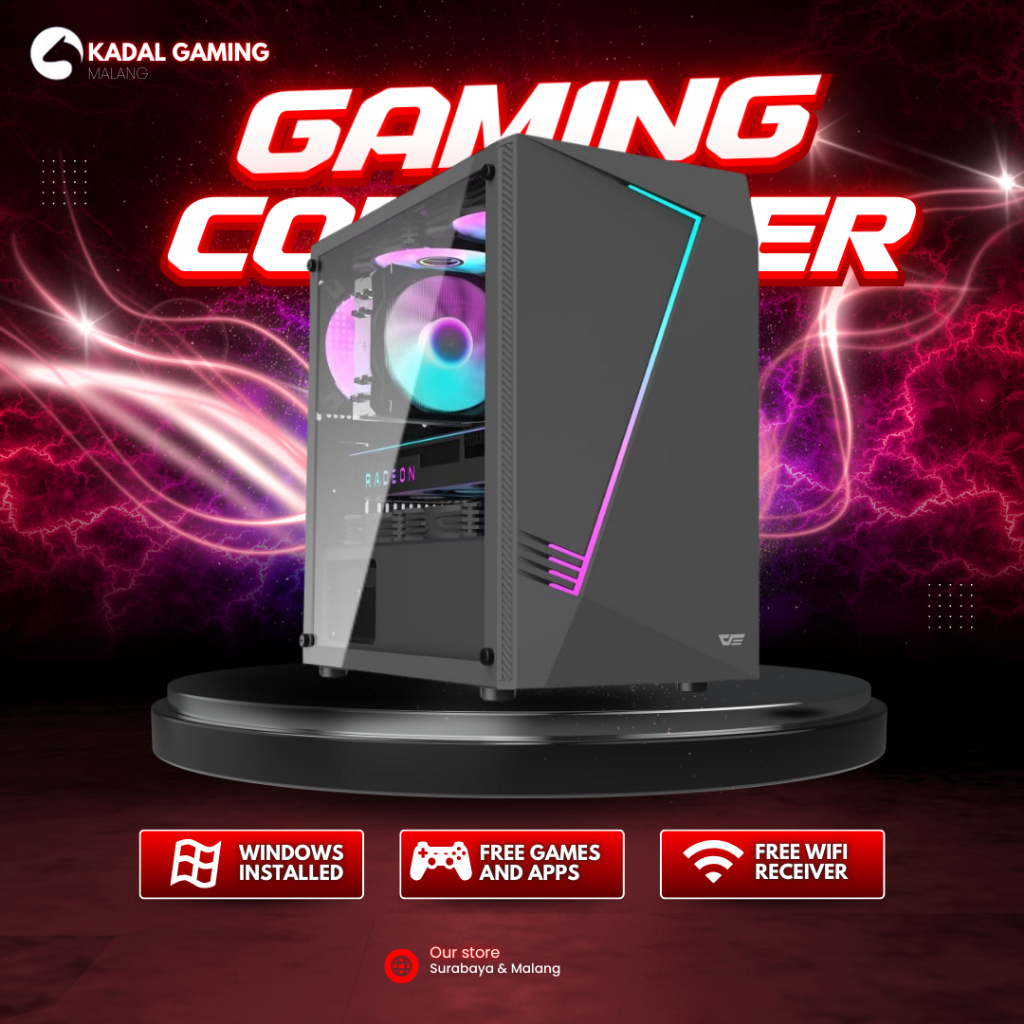 PC GAMING EDITING INTEL CORE I5 10400F TRAY H410M RAM 32GB DDR4 3200MHZ VGA RTX 3050 6GB SSD 256GB N