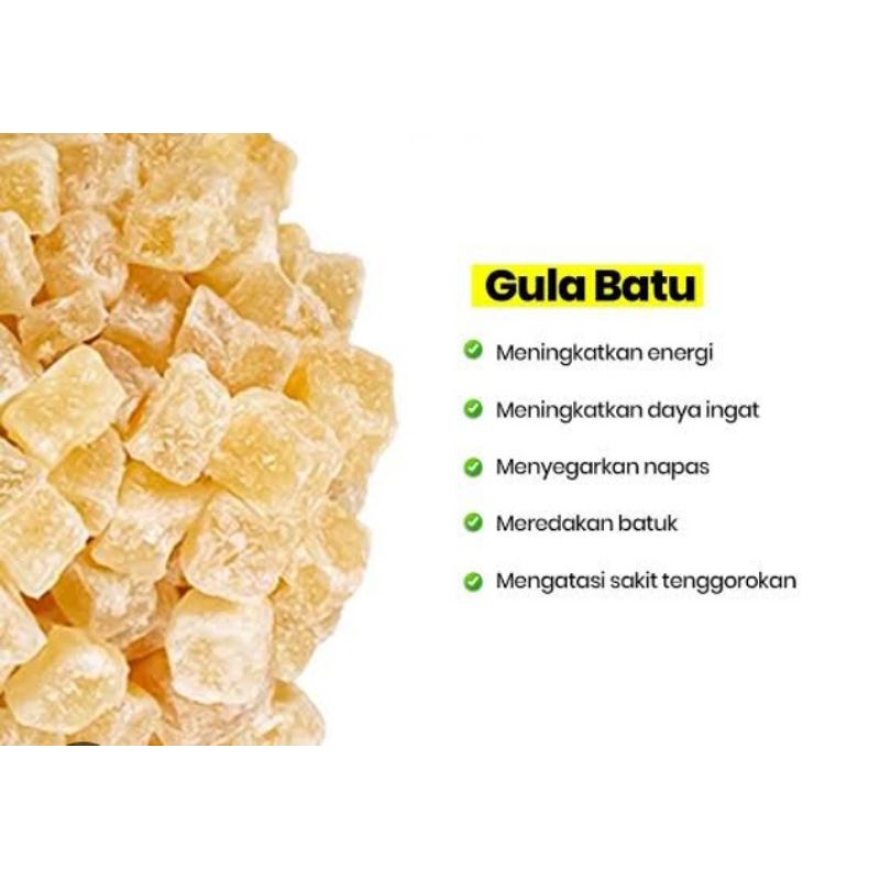 

gula batu khas cirebon kemasan 250gram, 500gram dan 1kg