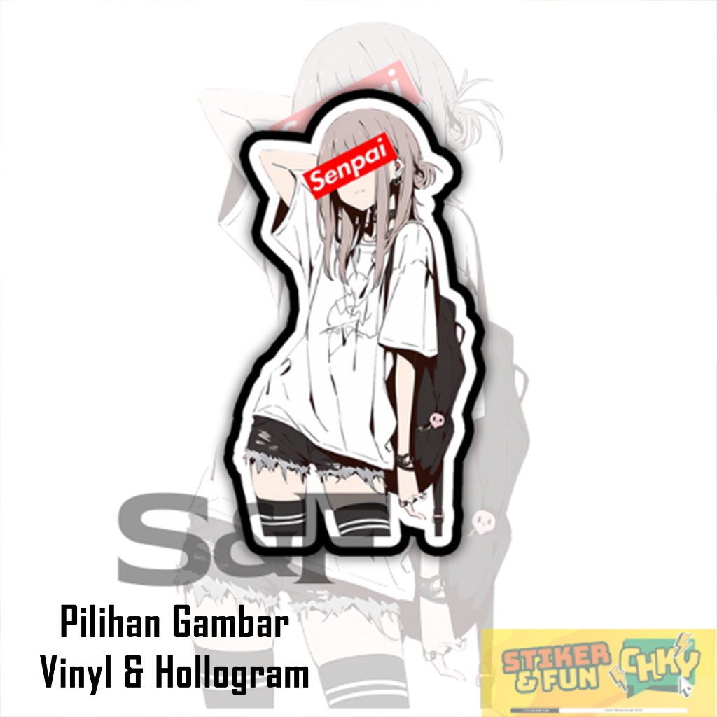

Stiker Sticker Vinyl/Hollogram Laminasi JAPANESE SCHOOL GIRL SENPAI Vol 28